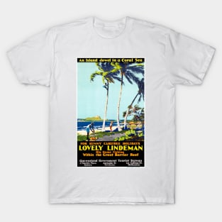 Vintage Travel Poster Lovely Lindeman Australia T-Shirt